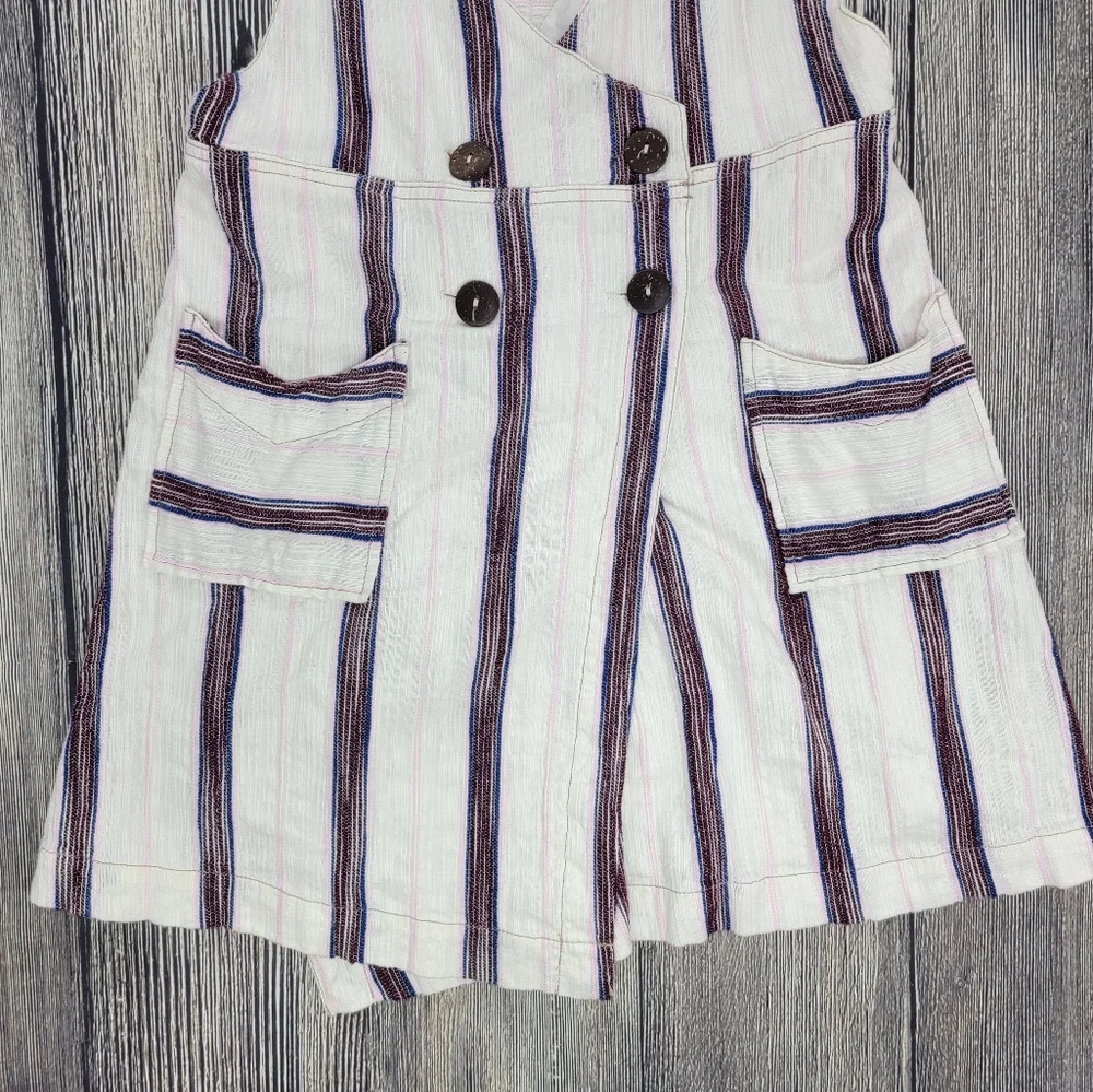 Free People Canyonlands Cotton Striped Overall Jumper Dress - Picture 5 of 14